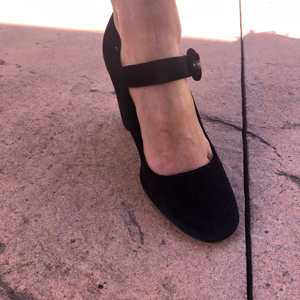 Black Velvet High Heels
